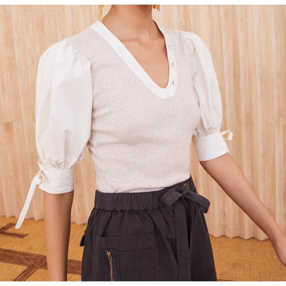 Ulla Johnson Pia Top in Oatmeal